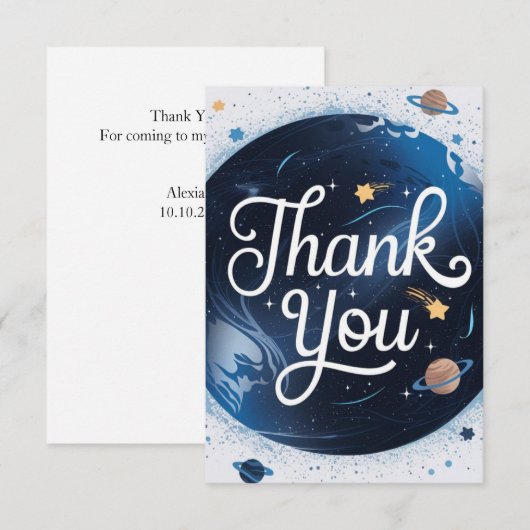 Kleine magische kosmische hemelse bedankkaart (Voorkant / Achterkant)