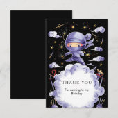 Kleine Magische Ninja Verjaardag Bedankkaart (Voorkant / Achterkant)