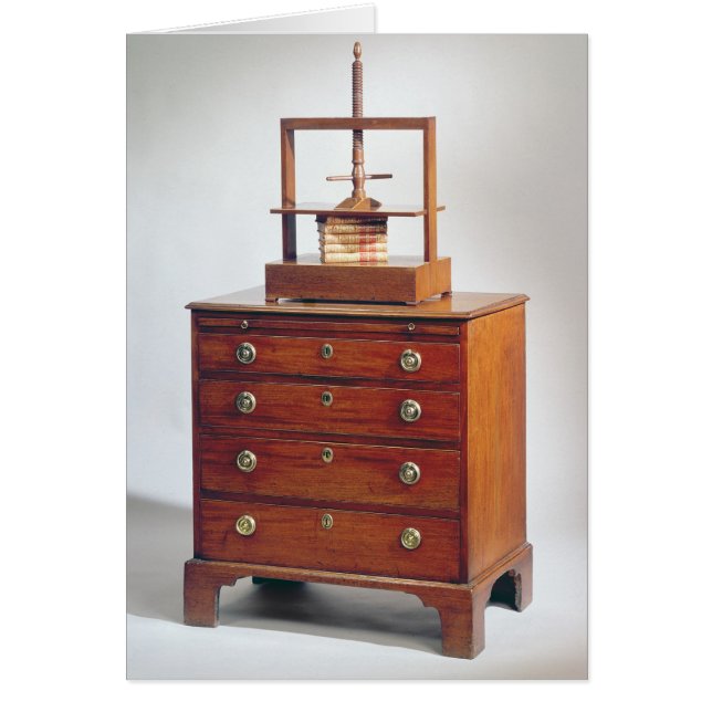 Kleine Mahogany borst van torens door Sheraton (Voorkant)