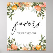 Kleine Malse Clementines en Groene Favorieten Bord Poster (Voorkant)