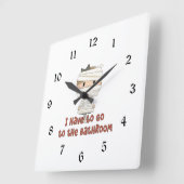 Kleine mama moet naar de Bathroom Halloween. Vierkante Klok (Hoek)