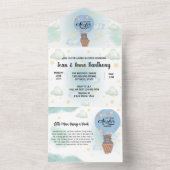 kleine man avontuur wacht baby shower all in one uitnodiging (Binnen)