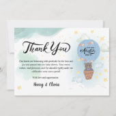 kleine man avontuur wacht baby shower bedankkaart (Voorkant)