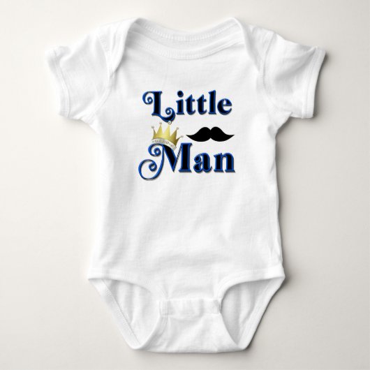 Kleine Man Baby Creeper Romper (Voorkant)