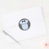 Kleine Man Baby Jongensdouche Ronde Sticker (Envelop)