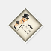 Kleine Man Baby Jongensdouche Servet (Hoek)