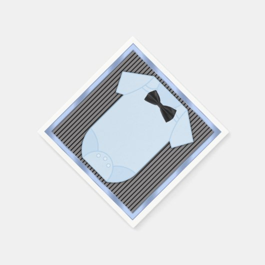 Kleine Man Baby Jongensdouche Servetten (Hoek)