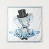 Kleine man baby shower achtergrond banner wandkleed (Voorkant)