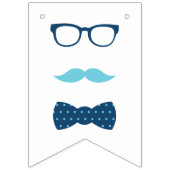 Kleine Man Baby shower Banner, Boog Stropdas Banne Vlaggetjes (Eerste vlag)