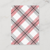 kleine man baby shower jongen rood grijs boekverzo informatiekaartje (Achterkant)