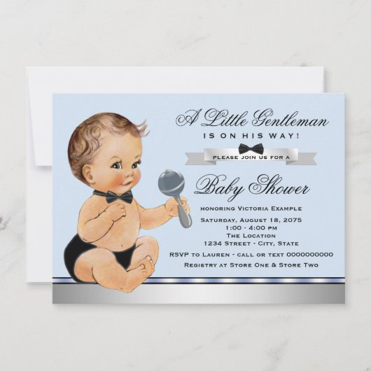 Kleine Man Baby Shower Kaart (Voorkant)