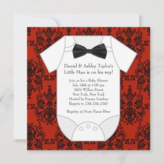 Kleine Man Baby Shower Kaart (Voorkant)