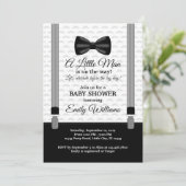 Kleine Man Baby shower nodigt Bow Stropdas Shower  Kaart (Staand voorkant)