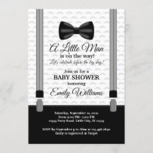 Kleine Man Baby shower nodigt Bow Stropdas Shower