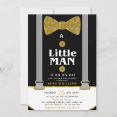 Kleine man baby shower uitnodiging (Voorkant)