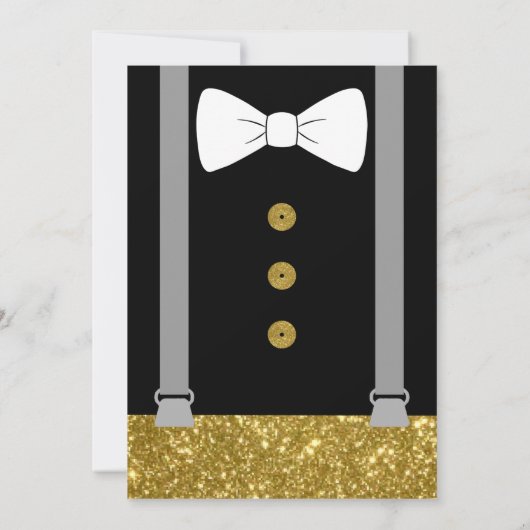 Kleine man baby shower uitnodiging (Achterkant)