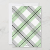 Kleine man baby shower uitnodiging groene bowtie (Achterkant)