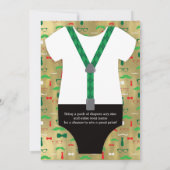 Kleine Man Baby shower Uitnodiging, Kerst Kaart (Achterkant)