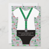 Kleine Man Baby shower Uitnodiging, Kerst Kaart (Achterkant)