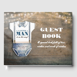 Kleine Man Baby shower Wensen en Wijsheid Gastenboek