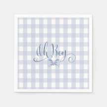Kleine Man Blauwe boog stropdas baby shower