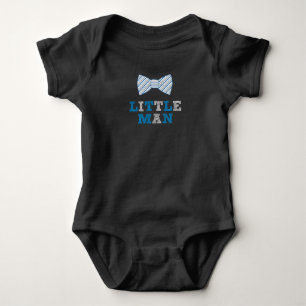 Kleine Man boeg stropdas, nieuwe babyjongen cadeau Romper