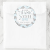 Kleine Man boog-stropdas chevron print dank u Ronde Sticker (Tas)