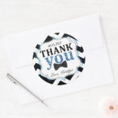 Kleine Man boog-stropdas chevron print dank u Ronde Sticker (Envelop)