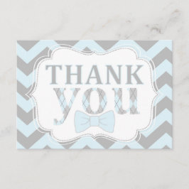 Kleine Man Bow-stropdas Chevron Print Dank je Bedankkaart