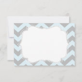 Kleine Man Bow-stropdas Chevron Print Dank je Bedankkaart (Achterkant)