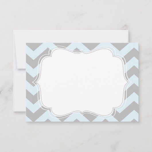 Kleine Man Bow-stropdas Chevron Print Dank je Bedankkaart (Achterkant)