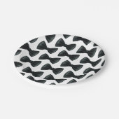 Kleine Man Bow Stropdas Theme Baby shower Papieren Bordje (Gekanteld)