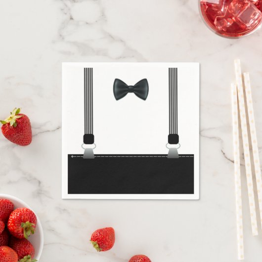 Kleine Man Bow Stropdas Theme Party servetten (Insitu)