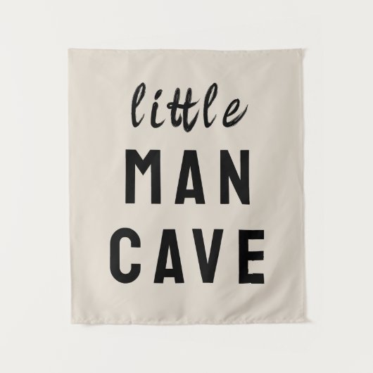 Kleine Man Cave Boy Room Tan Kinderkamer Speelkame Wandkleed (Voorkant)