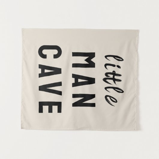 Kleine Man Cave Boy Room Tan Kinderkamer Speelkame Wandkleed (Voorkant (horizontaal))