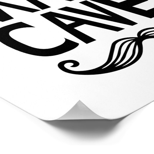 Kleine Man Cave Nursery Poster met Mustache (Hoek)