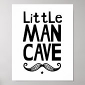 Kleine Man Cave Nursery Poster met Mustache (Voorkant)