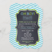 Kleine Man Chalkboard Baby Shower-uitvindingen Kaart (Voorkant / Achterkant)