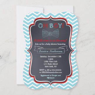 Kleine Man Chalkboard Baby Shower-uitvindingen Kaart
