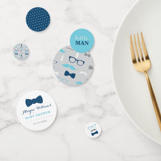 Kleine Man Confetti, Navy Blue, Baby Blue Confetti (Groep)