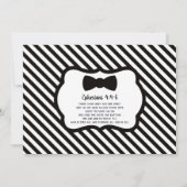 Kleine Man doop uitnodiging, zwart Kaart (Achterkant)