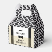 Kleine man gunsten doos, jongens eerste verjaardag bedankdoosjes (Voorkant Zijde)