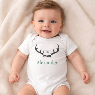 Kleine Man Hertengewei Baby Bodysuit 