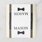 Kleine Man huiskaart, stropdas Plaatskaartje (Buitenkant ongevouwen)