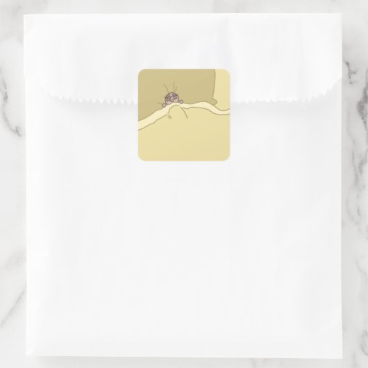 Kleine man in bed Sticker (Tas)