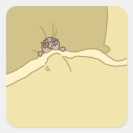 Kleine man in bed Sticker