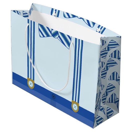 Kleine Man Jongen's eerste verjaardag Groot Cadeauzakje (Achterkant Gekanteld)