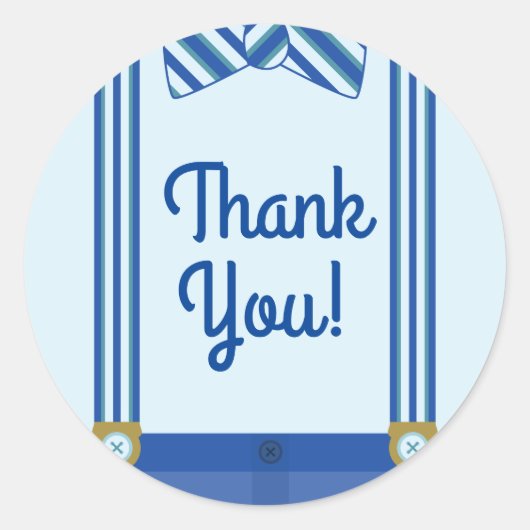 Kleine Man Jongen's eerste verjaardag Ronde Sticker (Voorkant)