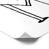 Kleine man jongetjes met decor-teken Antlers bos Poster (Hoek)