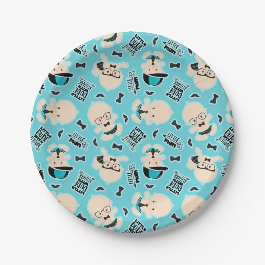 Kleine man kerel partij bord (Voorkant)